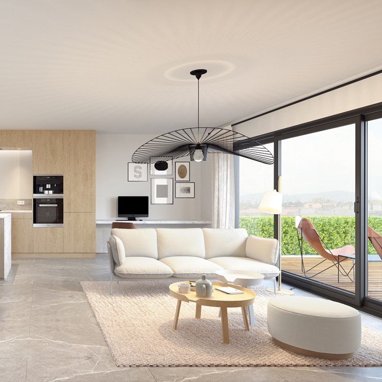 Hof van Gent nieuwbouw Zabra woonkamer appartementen