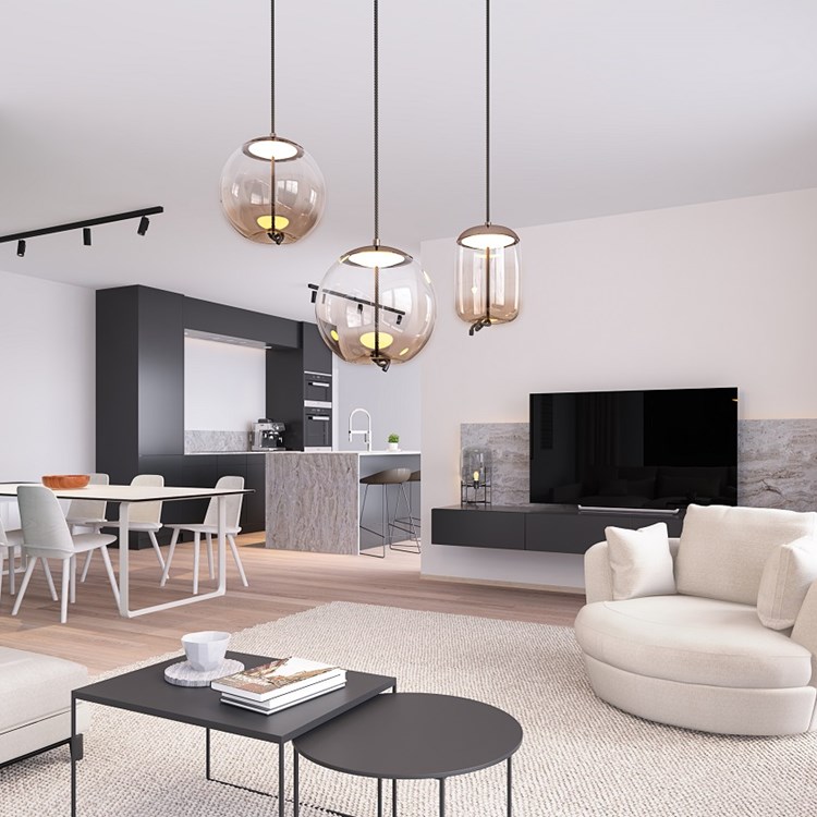 Hof van Gent nieuwbouw Zabra interieur leefruimte