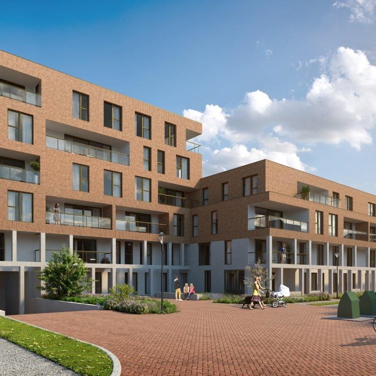 Hof van Gent nieuwbouw Zabra appartementen autoluw parking