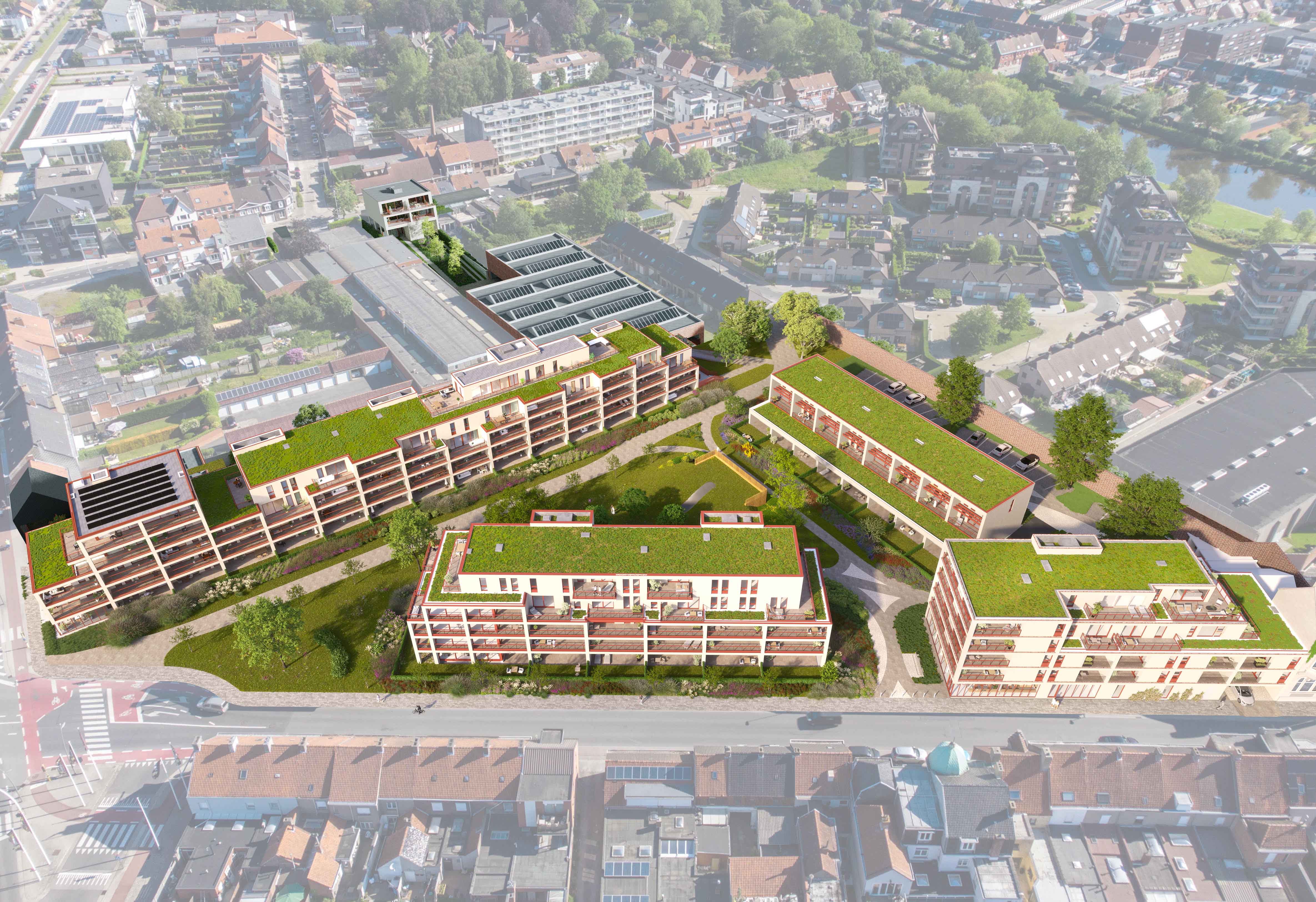 Roeselare Zabra nieuwbouw birdview