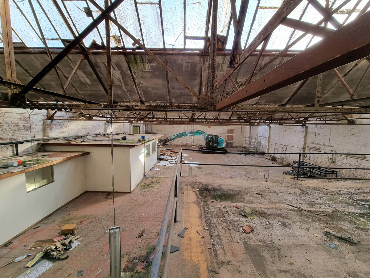 Zabra Waregem Vlas afbraak loods